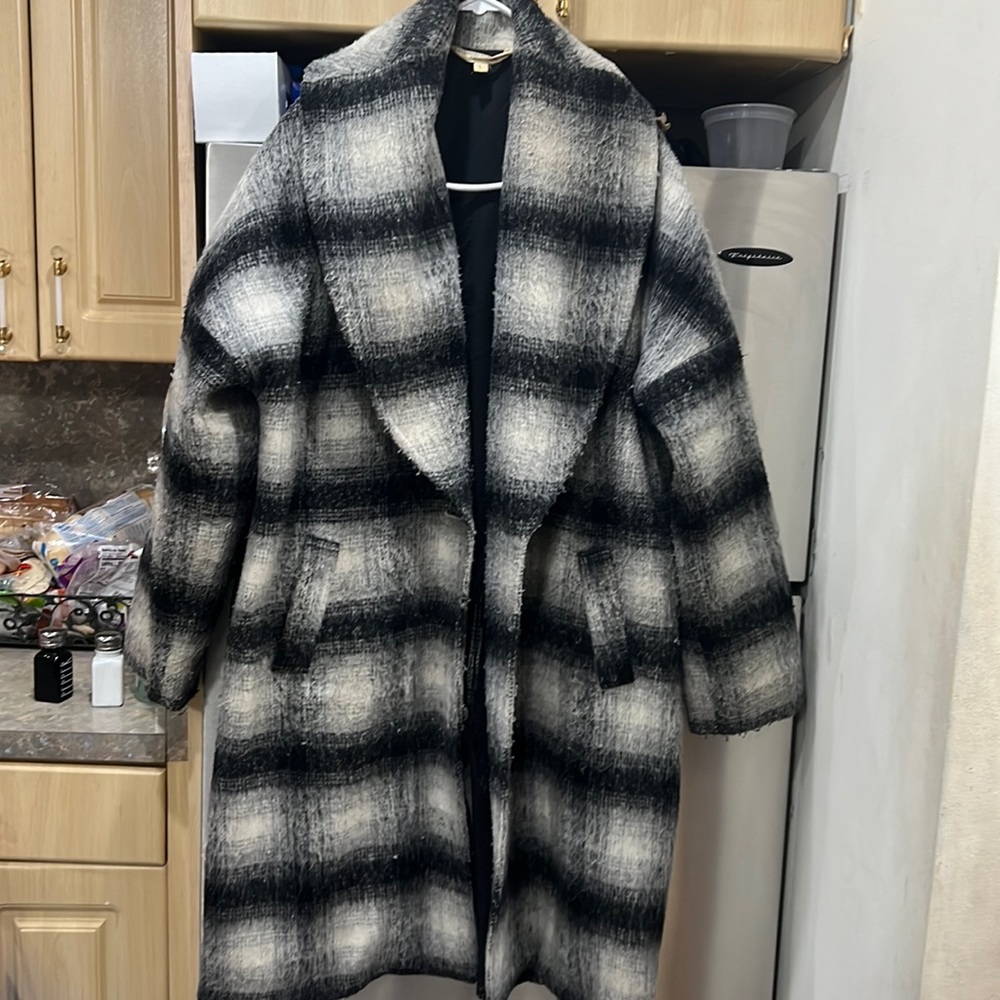 Allison collection plaid oversized coat